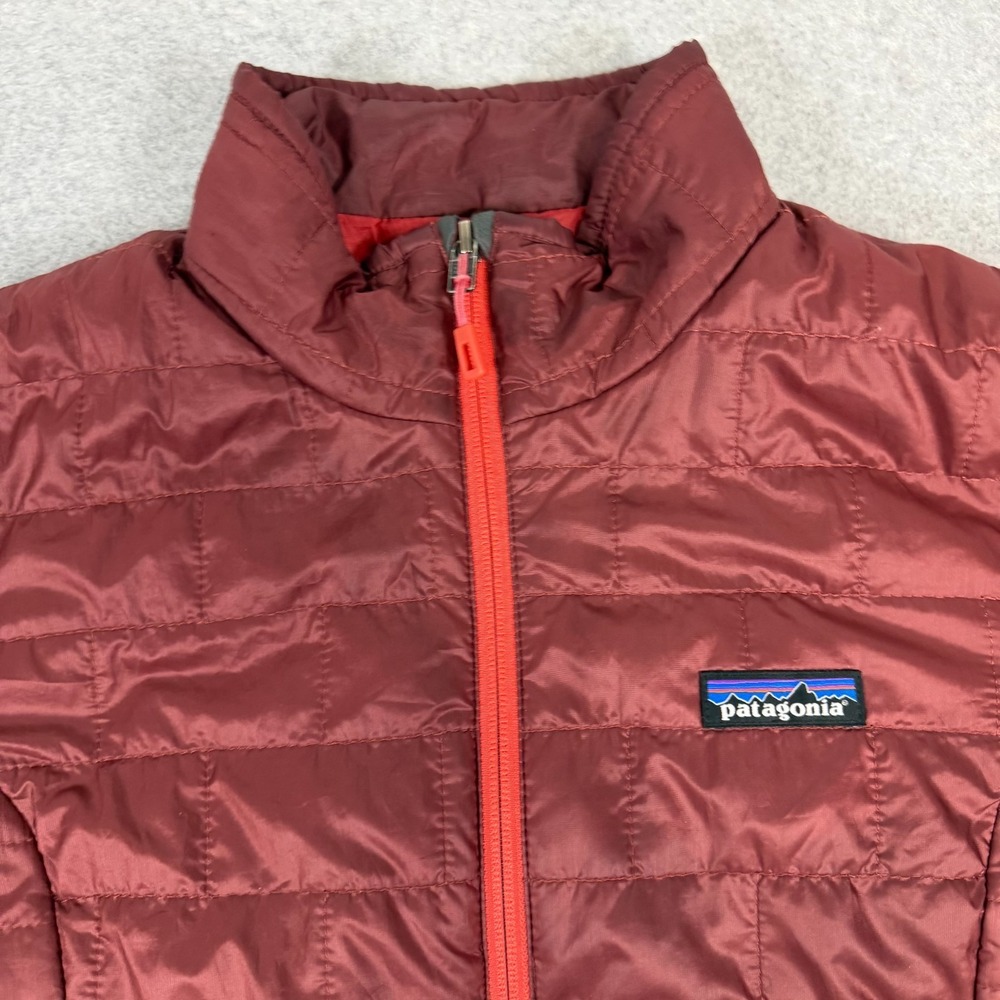 Patagonia Nano Puff Jacket Womens Small Red Gorpcore Outdoors Hiking - Picture 11 of 16